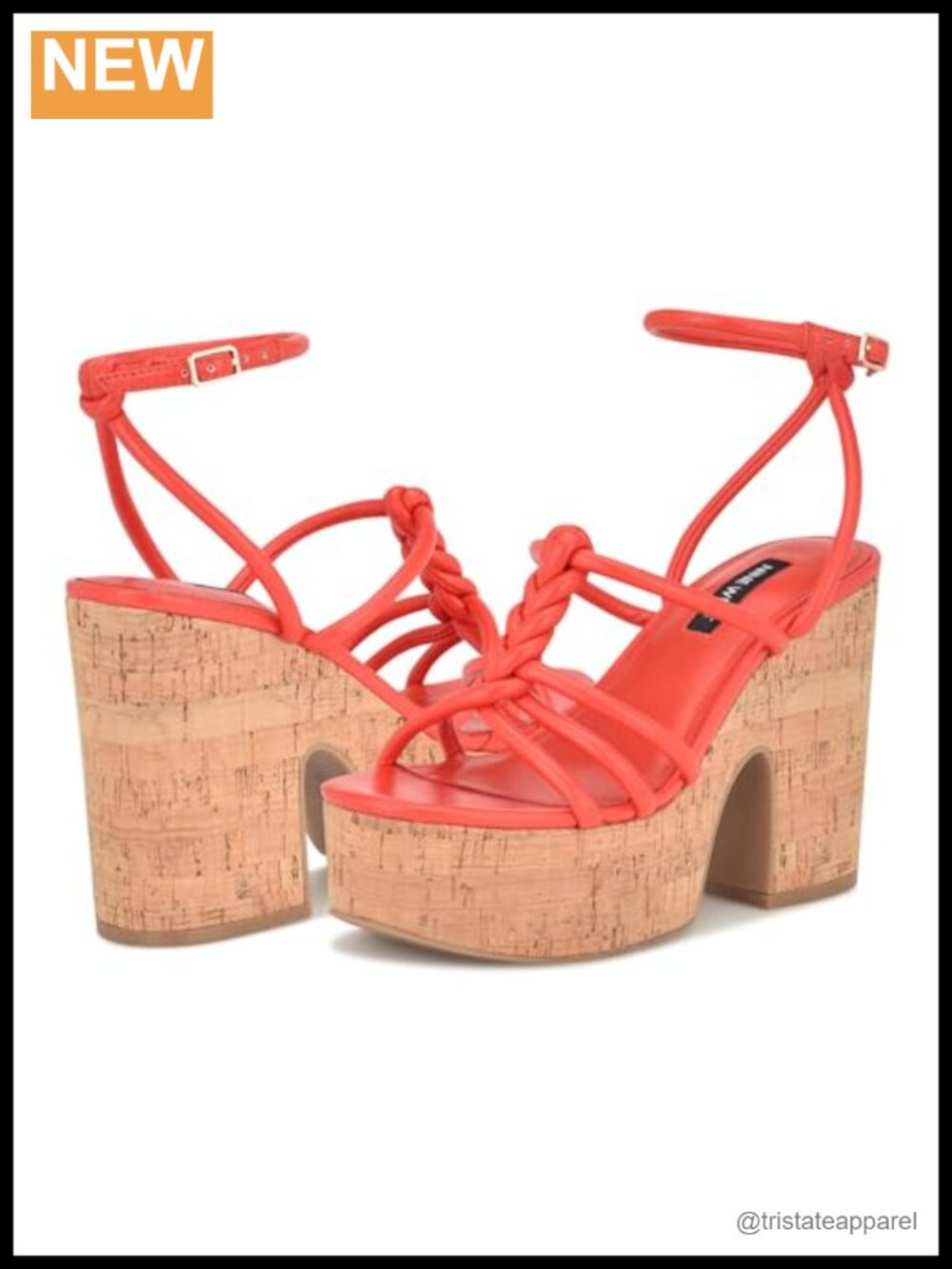 Braided Strap Wedge Sandals with Ankle Buckle and Round Toe